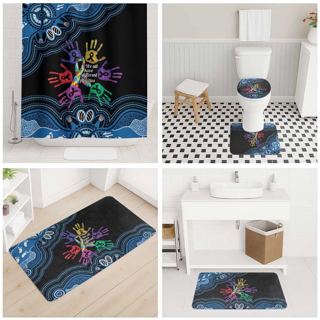 Autism Awareness Australia Indigenous Bathroom Set We All Have Different Abilities