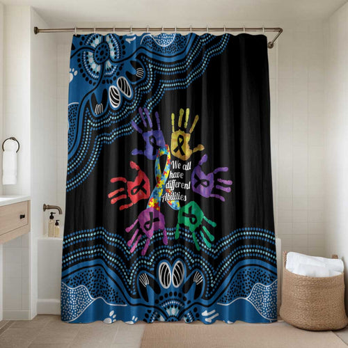 Autism Awareness Australia Indigenous Bathroom Set We All Have Different Abilities