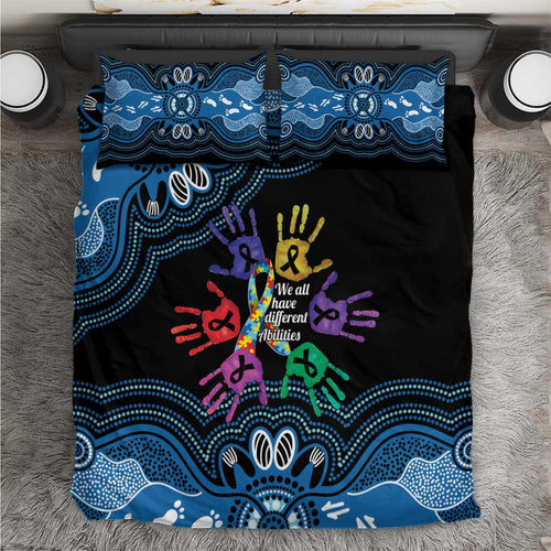 Autism Awareness Australia Indigenous Bedding Set We All Have Different Abilities