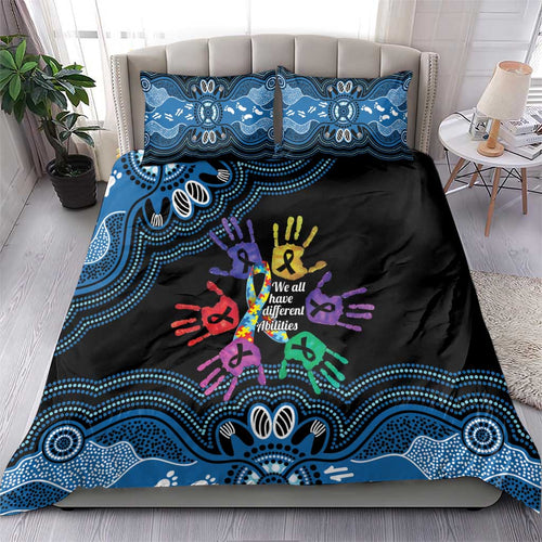 Autism Awareness Australia Indigenous Bedding Set We All Have Different Abilities