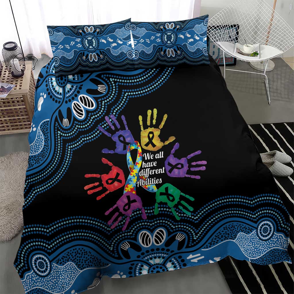 Autism Awareness Australia Indigenous Bedding Set We All Have Different Abilities