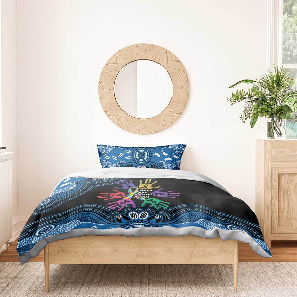 Autism Awareness Australia Indigenous Bedding Set We All Have Different Abilities