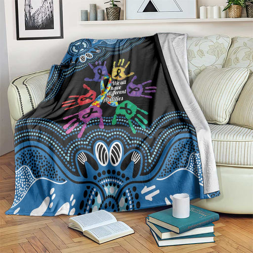 Autism Awareness Australia Indigenous Blanket We All Have Different Abilities