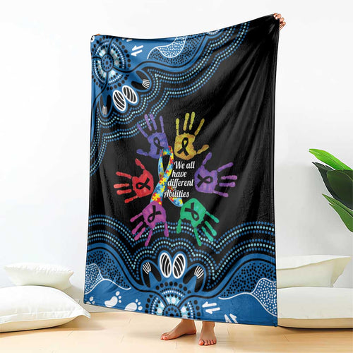 Autism Awareness Australia Indigenous Blanket We All Have Different Abilities