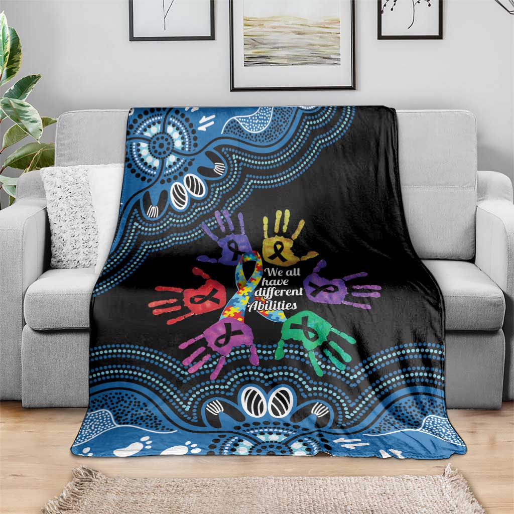 Autism Awareness Australia Indigenous Blanket We All Have Different Abilities