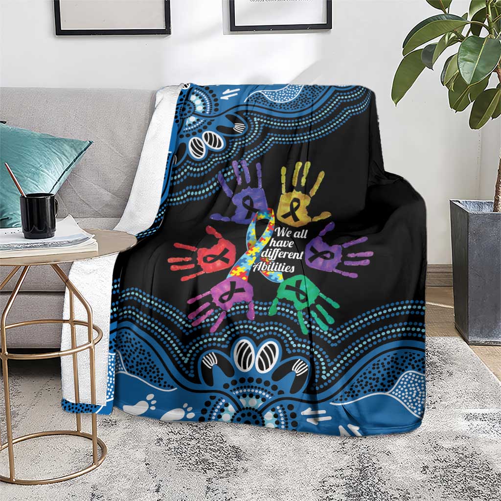 Autism Awareness Australia Indigenous Blanket We All Have Different Abilities