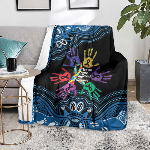 Autism Awareness Australia Indigenous Blanket We All Have Different Abilities