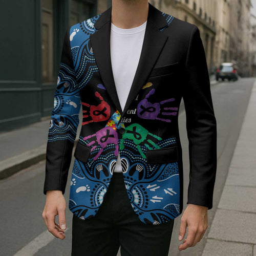 Autism Awareness Australia Indigenous Blazer We All Have Different Abilities
