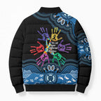 Autism Awareness Australia Indigenous Bomber Puffer Jacket We All Have Different Abilities