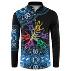 Autism Awareness Australia Indigenous Button Sweatshirt We All Have Different Abilities