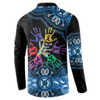 Autism Awareness Australia Indigenous Button Sweatshirt We All Have Different Abilities