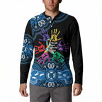 Autism Awareness Australia Indigenous Button Sweatshirt We All Have Different Abilities