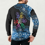 Autism Awareness Australia Indigenous Button Sweatshirt We All Have Different Abilities