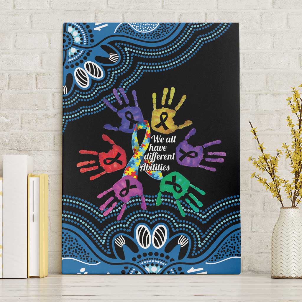 Autism Awareness Australia Indigenous Canvas Wall Art We All Have Different Abilities