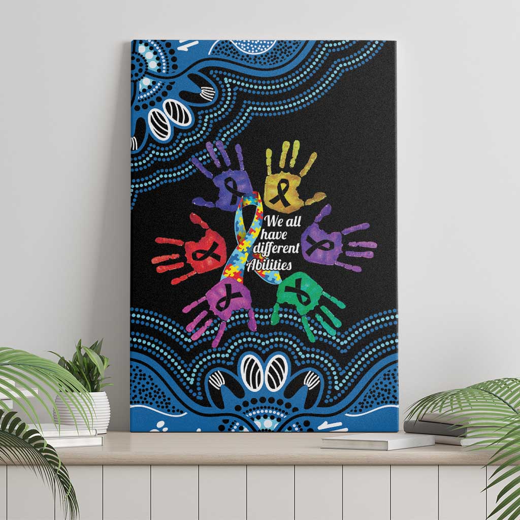 Autism Awareness Australia Indigenous Canvas Wall Art We All Have Different Abilities