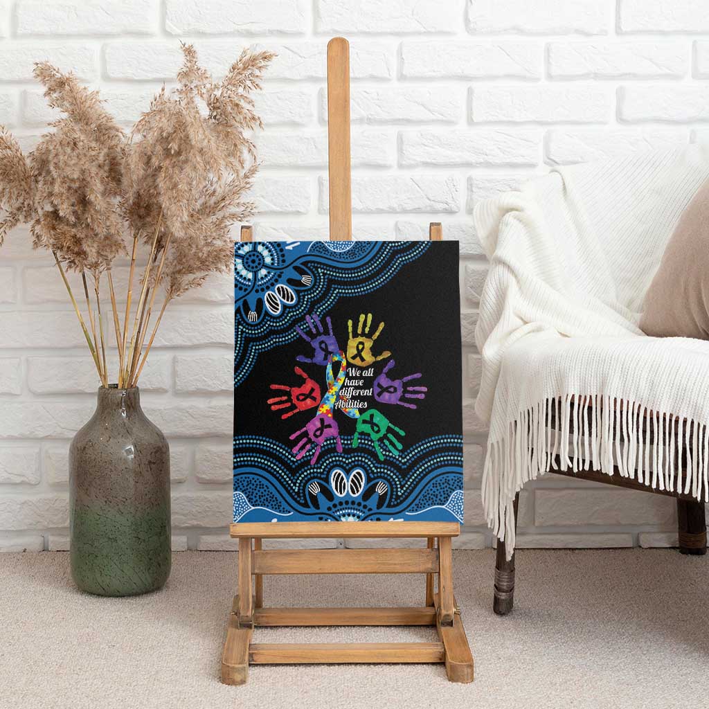 Autism Awareness Australia Indigenous Canvas Wall Art We All Have Different Abilities