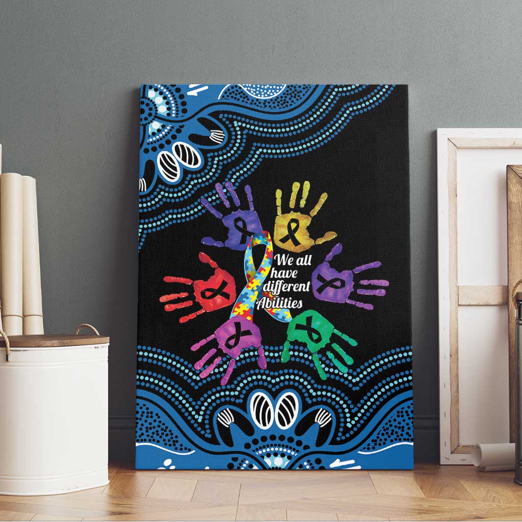 Autism Awareness Australia Indigenous Canvas Wall Art We All Have Different Abilities