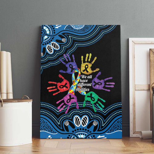 Autism Awareness Australia Indigenous Canvas Wall Art We All Have Different Abilities