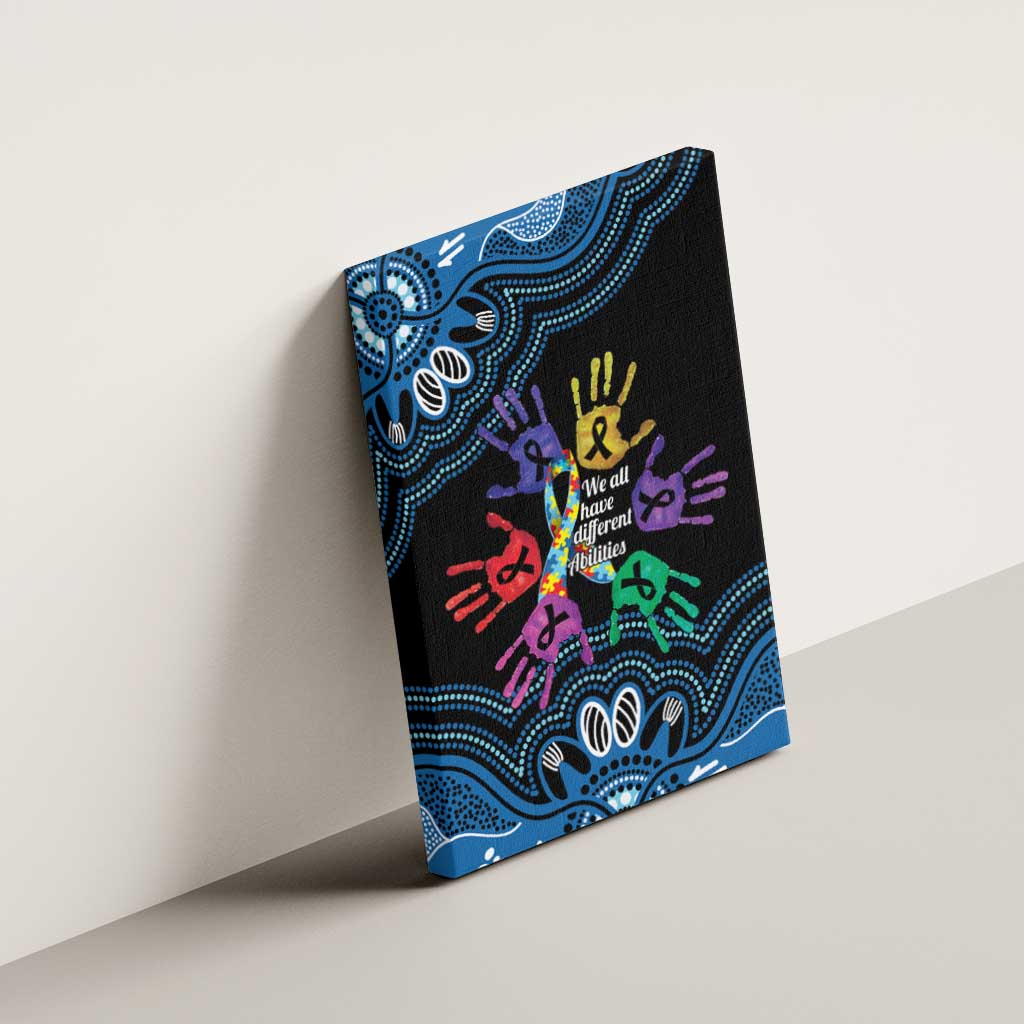 Autism Awareness Australia Indigenous Canvas Wall Art We All Have Different Abilities