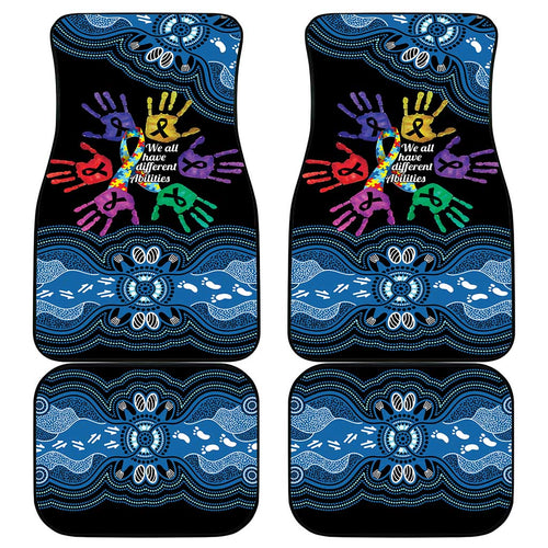 Autism Awareness Australia Indigenous Car Mats We All Have Different Abilities