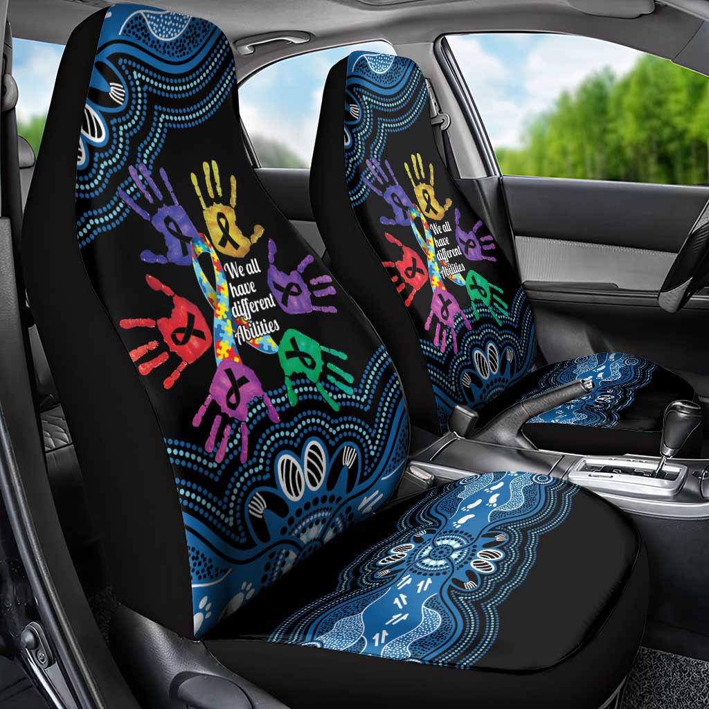 Autism Awareness Australia Indigenous Car Seat Cover We All Have Different Abilities