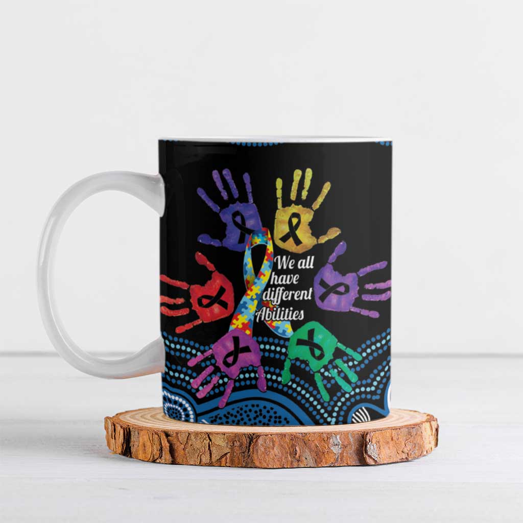 Autism Awareness Australia Indigenous Ceramic Mug We All Have Different Abilities