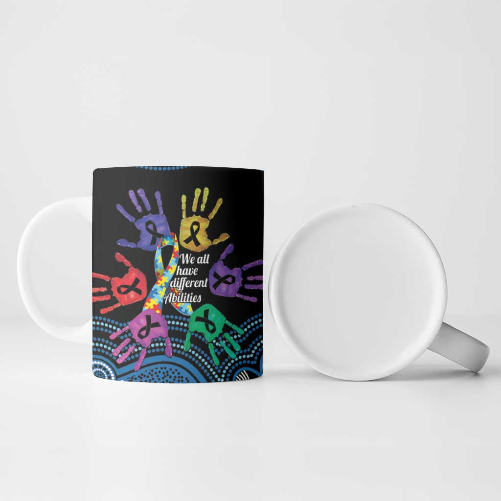 Autism Awareness Australia Indigenous Ceramic Mug We All Have Different Abilities
