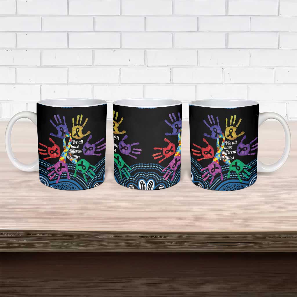 Autism Awareness Australia Indigenous Ceramic Mug We All Have Different Abilities