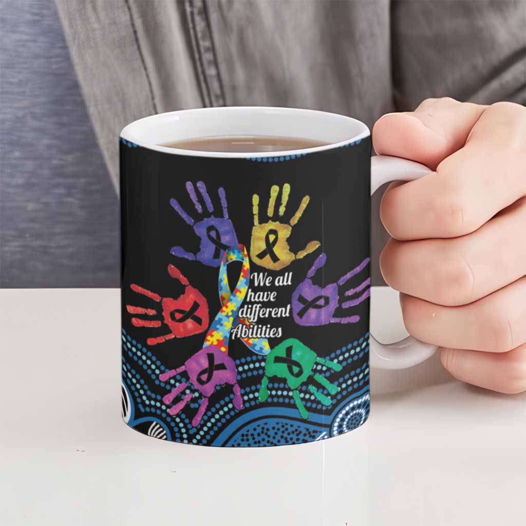 Autism Awareness Australia Indigenous Ceramic Mug We All Have Different Abilities
