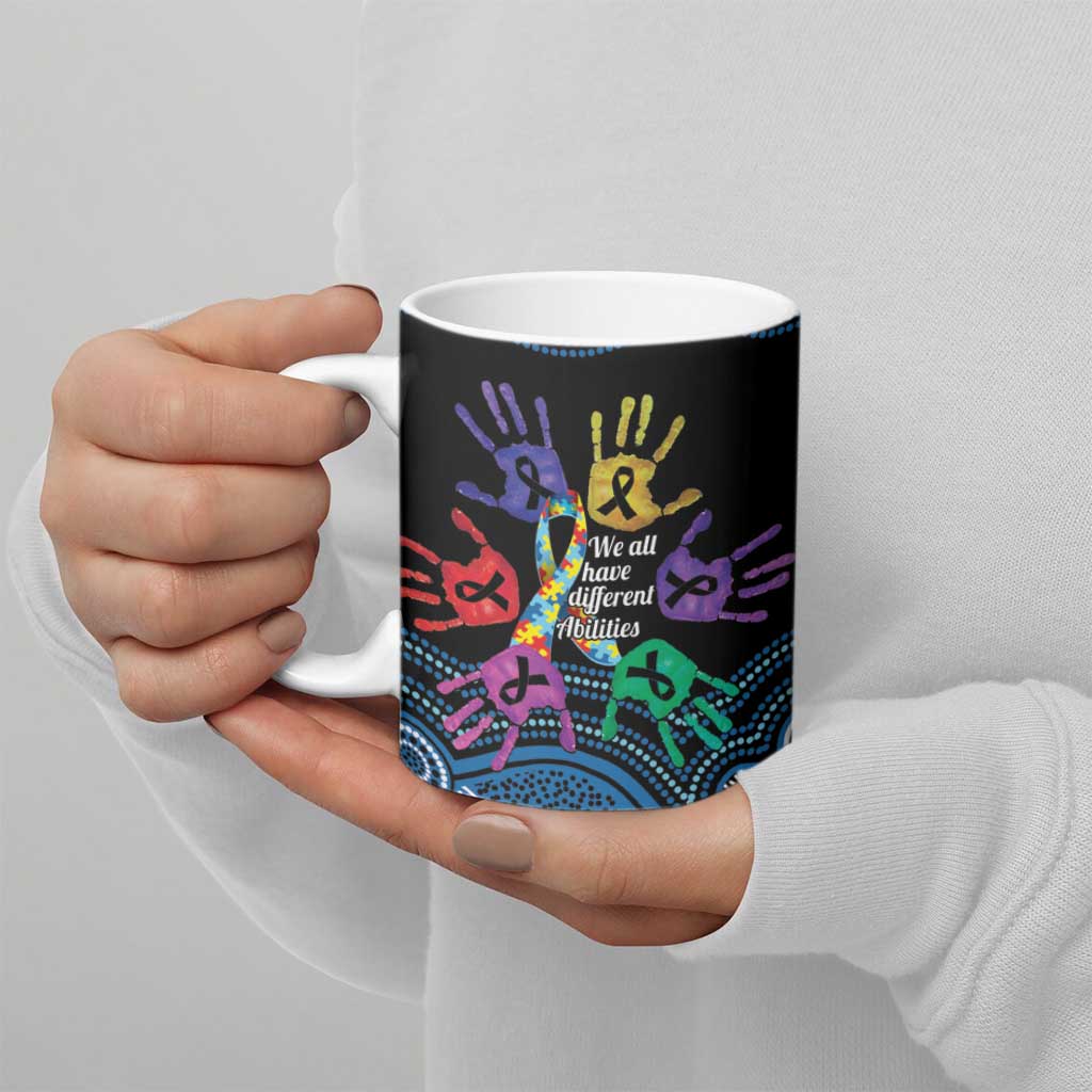 Autism Awareness Australia Indigenous Ceramic Mug We All Have Different Abilities