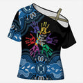 Autism Awareness Australia Indigenous Cross Shoulder Shirt We All Have Different Abilities