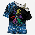 Autism Awareness Australia Indigenous Cross Shoulder Shirt We All Have Different Abilities