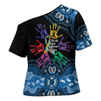 Autism Awareness Australia Indigenous Cross Shoulder Shirt We All Have Different Abilities