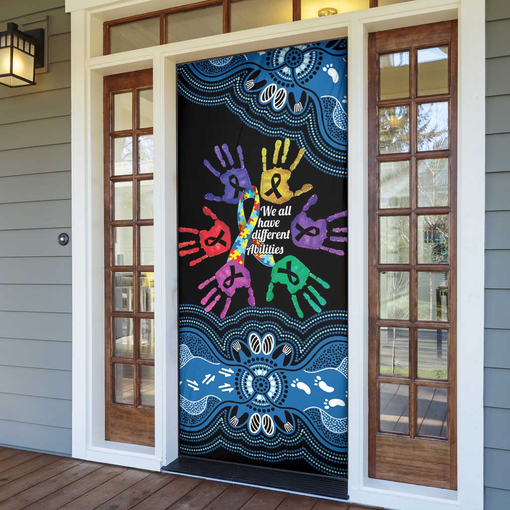 Autism Awareness Australia Indigenous Door Cover We All Have Different Abilities