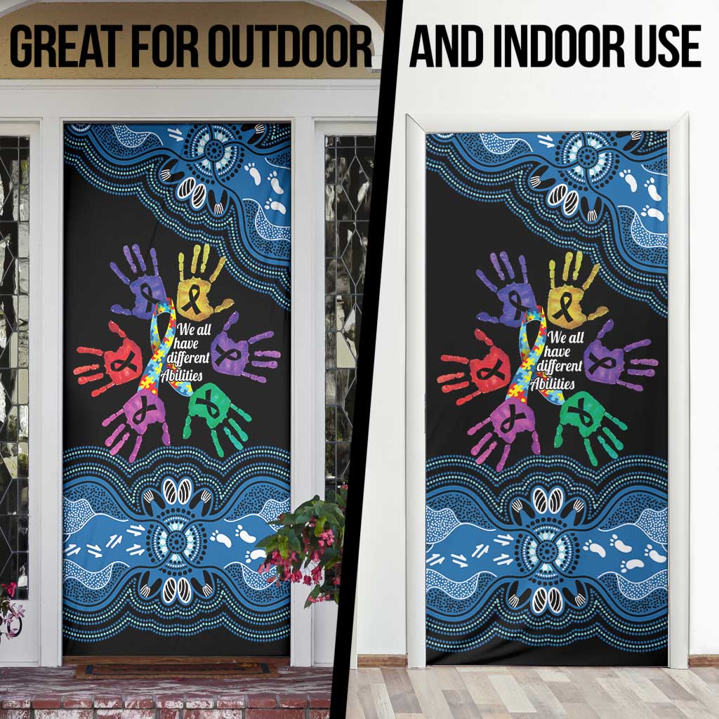 Autism Awareness Australia Indigenous Door Cover We All Have Different Abilities