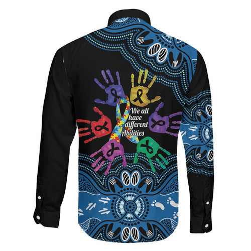 Autism Awareness Australia Indigenous Family Matching Mermaid Dress and Hawaiian Shirt We All Have Different Abilities