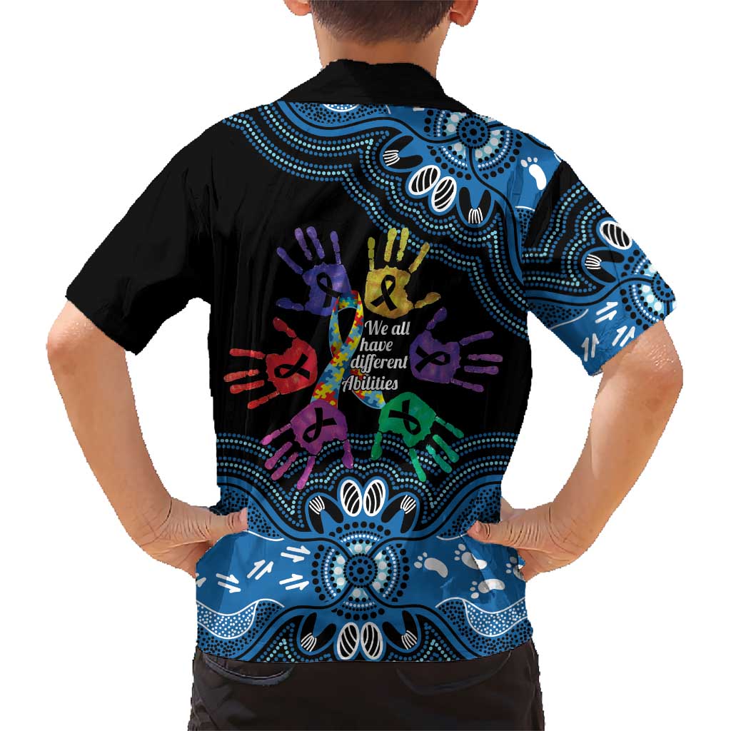 Autism Awareness Australia Indigenous Family Matching Summer Maxi Dress and Hawaiian Shirt We All Have Different Abilities