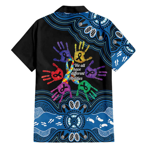Autism Awareness Australia Indigenous Family Matching Summer Maxi Dress and Hawaiian Shirt We All Have Different Abilities