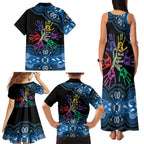 Autism Awareness Australia Indigenous Family Matching Tank Maxi Dress and Hawaiian Shirt We All Have Different Abilities