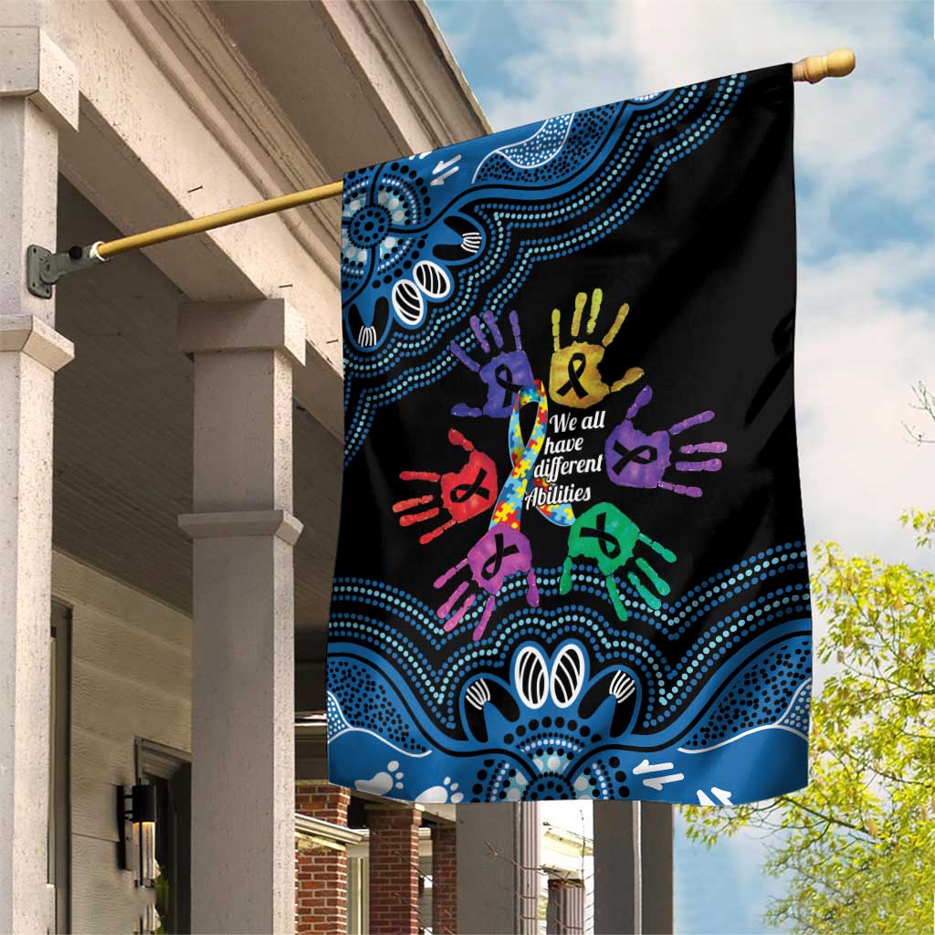 Autism Awareness Australia Indigenous Garden Flag We All Have Different Abilities