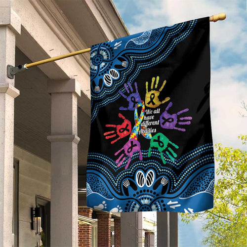 Autism Awareness Australia Indigenous Garden Flag We All Have Different Abilities