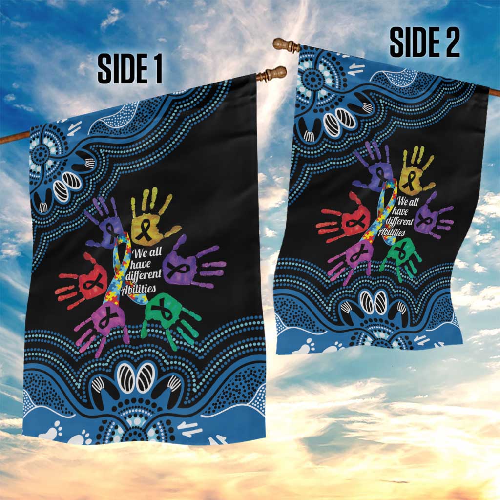 Autism Awareness Australia Indigenous Garden Flag We All Have Different Abilities