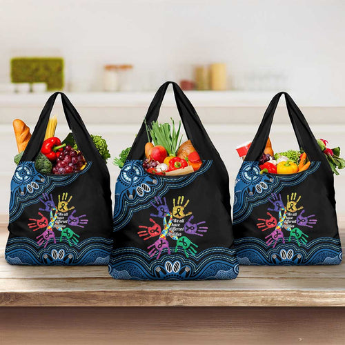 Autism Awareness Australia Indigenous Grocery Bag We All Have Different Abilities