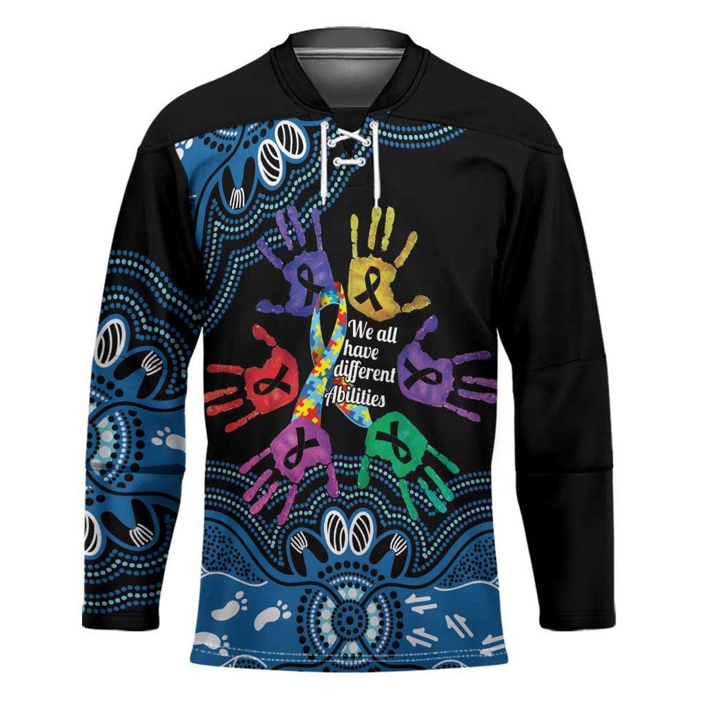 Autism Awareness Australia Indigenous Hockey Jersey We All Have Different Abilities