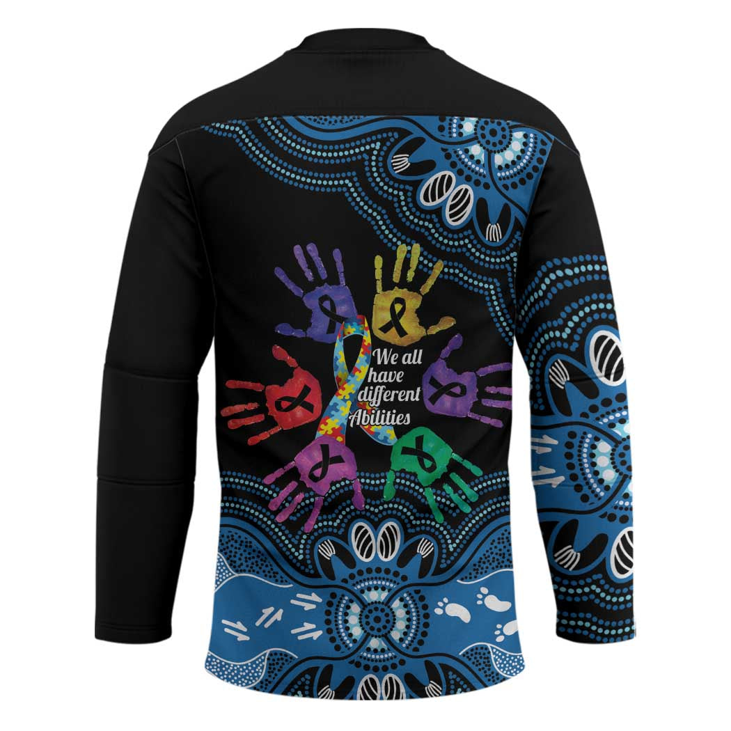 Autism Awareness Australia Indigenous Hockey Jersey We All Have Different Abilities