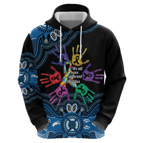 Autism Awareness Australia Indigenous Hoodie We All Have Different Abilities