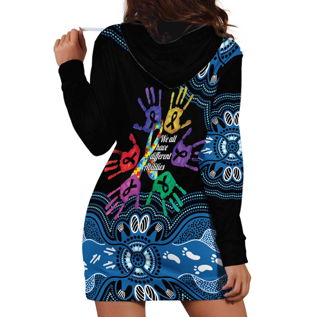 Autism Awareness Australia Indigenous Hoodie Dress We All Have Different Abilities