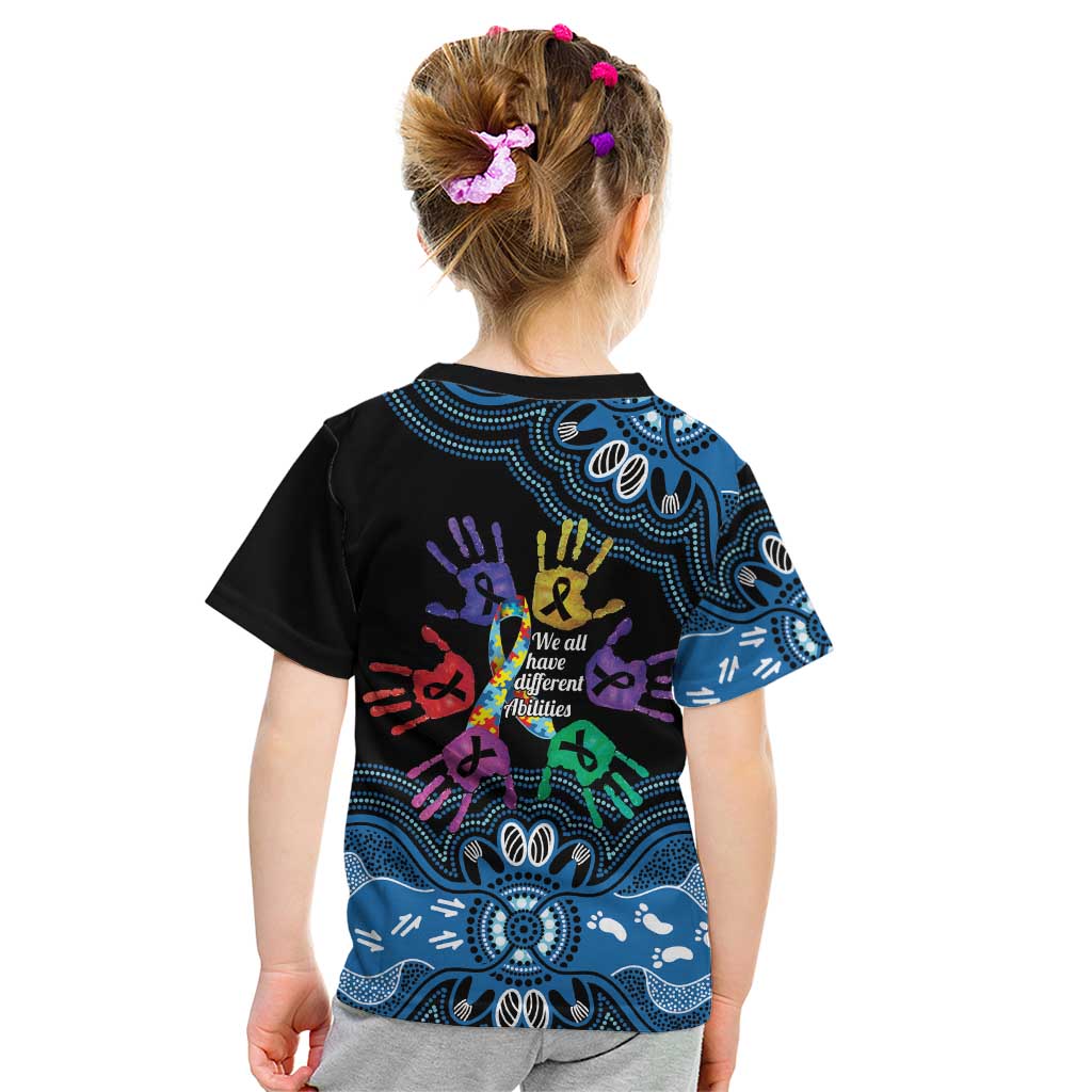 Autism Awareness Australia Indigenous Kid T Shirt We All Have Different Abilities