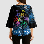Autism Awareness Australia Indigenous Kimono Sleeve Blouse We All Have Different Abilities