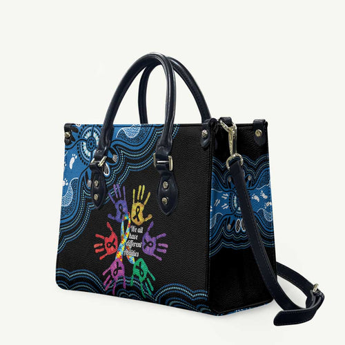Autism Awareness Australia Indigenous Leather Bag We All Have Different Abilities